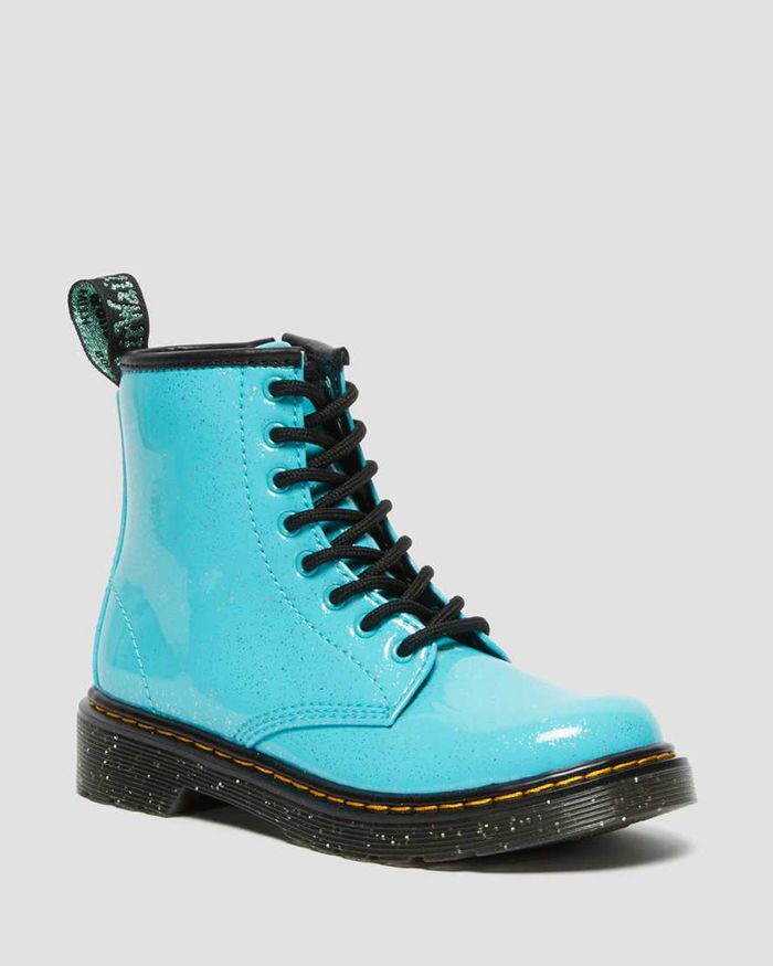 Dr Martens Støvler Barn Blå Junior 1460 Glitter Lace Up 0185OUWIZ